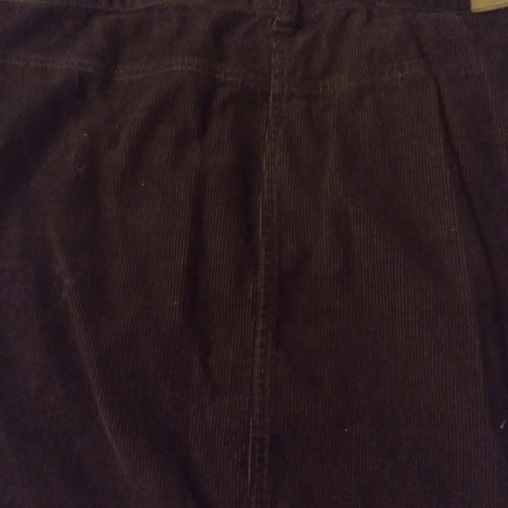 Chaps Demin Corduroy Skirt, 16, Chocolate Brown, pre-owned